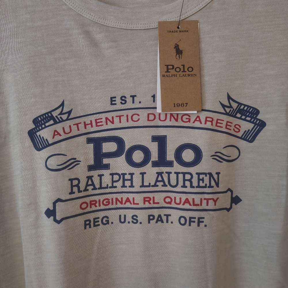 Polo by Ralph Lauren Tan Short Sleeve Tee - Picture 4 of 6